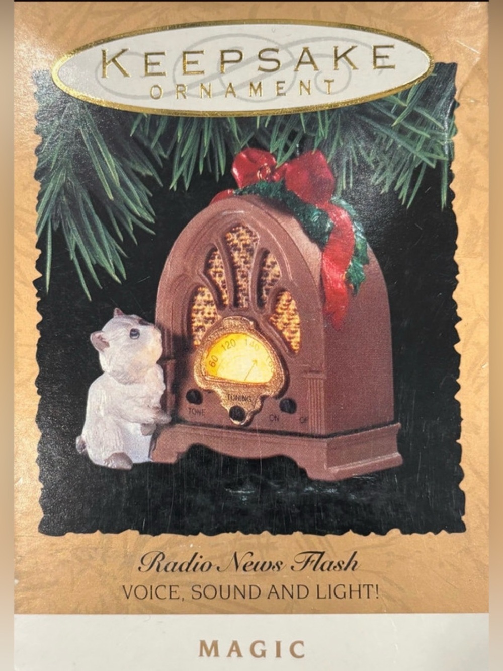 Hallmark 1993 Radio News Flash Ornament
